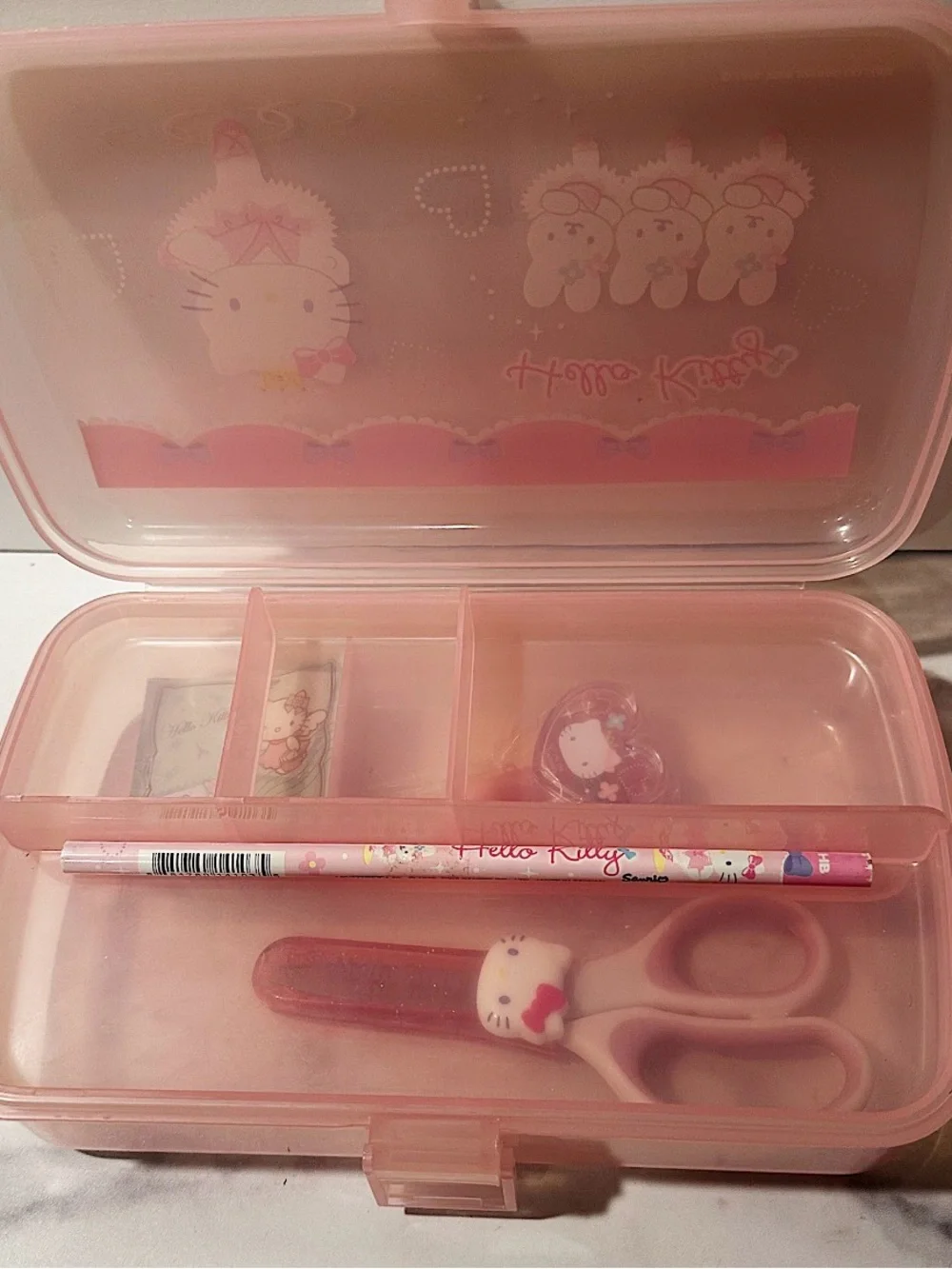 Vintage 2008 Sanrio Hello Kitty Ballerina Locking Pencil Box-Keys & Accessories